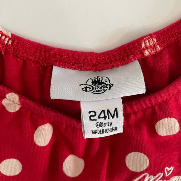 Disney Parks WDW Minnie Mouse Baby Girl 18-24mo One Piece Bodysuit Set of 2 - Picture 7 of 14